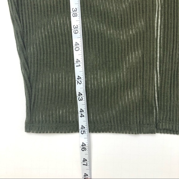 Express Ribbed Green Button Front MIdi Dress Size S/P - Picture 12 of 13